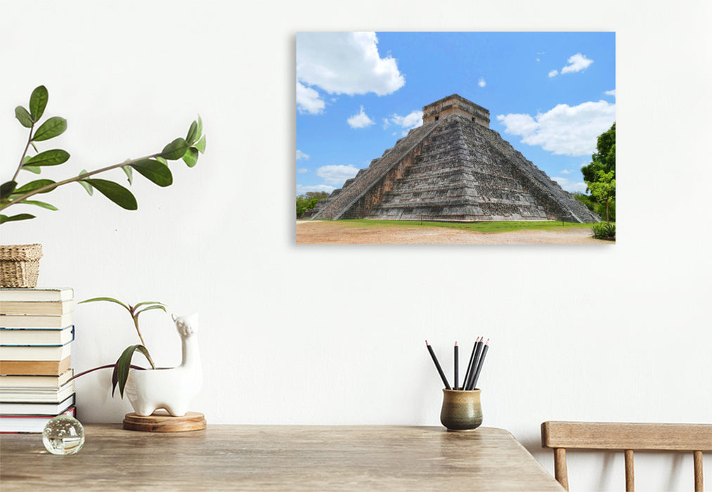 Premium Textil-Leinwand Chichen Itza, El Castillo, Pyramide des Kukulcán