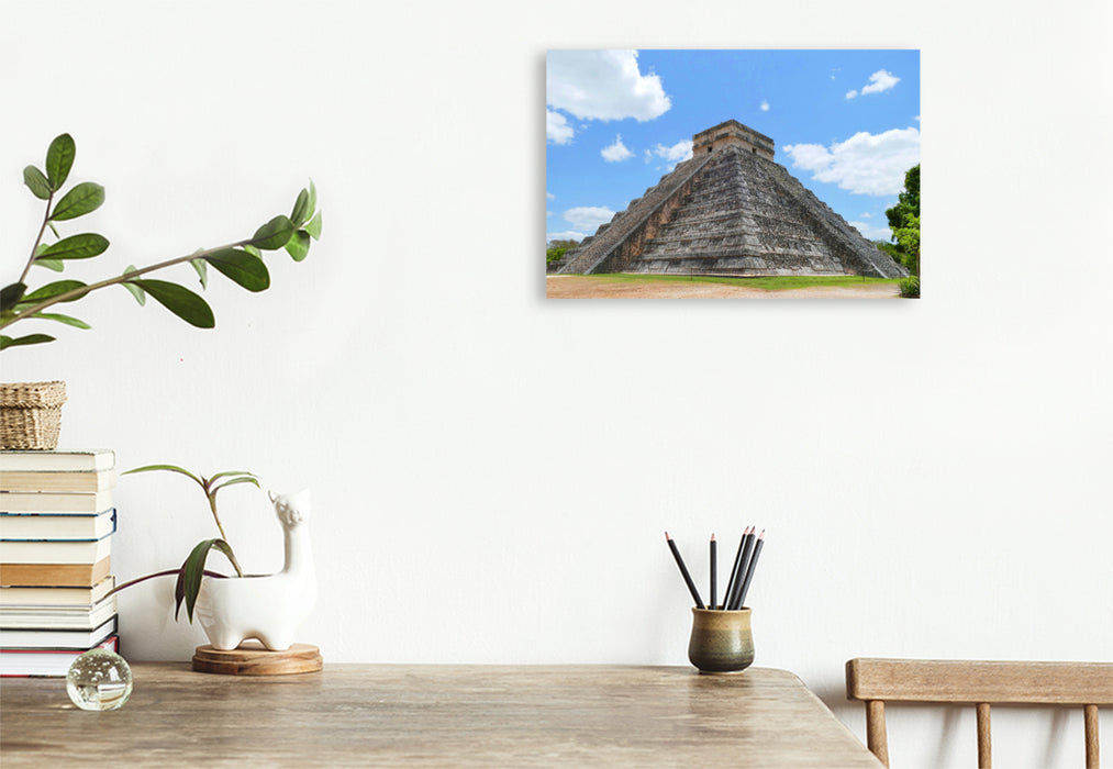 Premium Textil-Leinwand Chichen Itza, El Castillo, Pyramide des Kukulcán