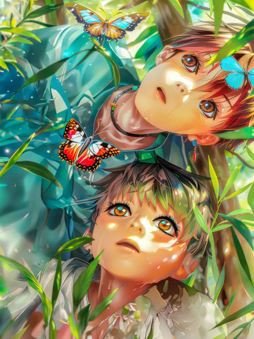 Manga Kinder und Tierliebe - CALVENDO Foto-Puzzle'