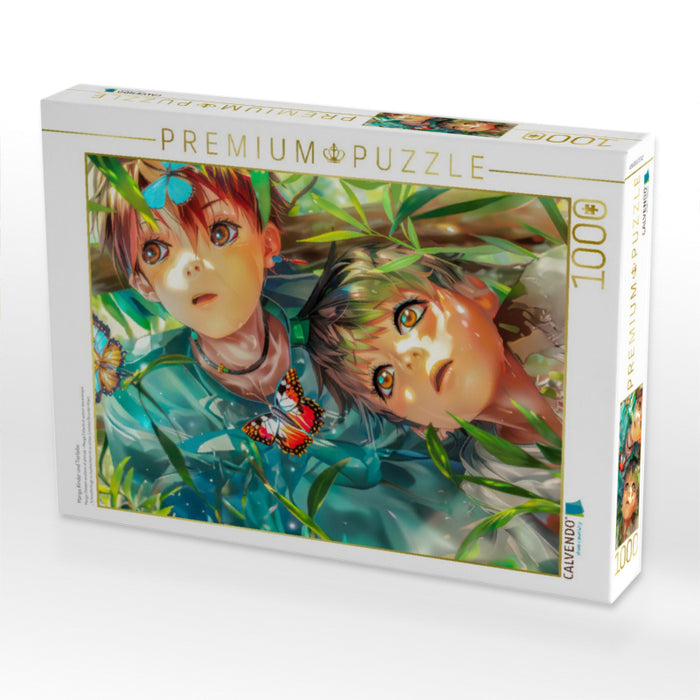 Manga Kinder und Tierliebe - CALVENDO Foto-Puzzle'