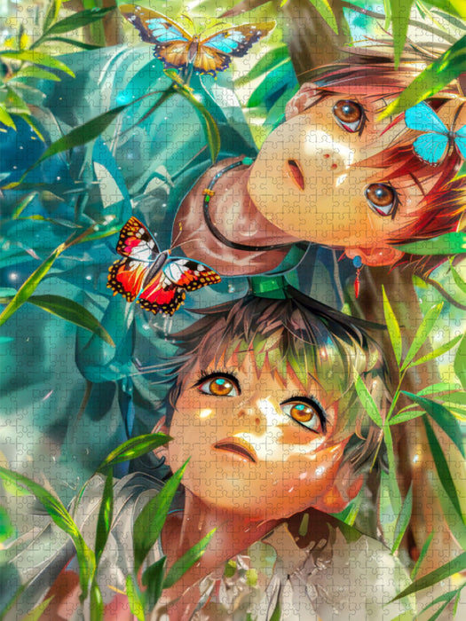 Manga Kinder und Tierliebe - CALVENDO Foto-Puzzle'