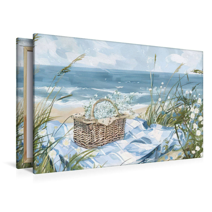 Premium Textil-Leinwand Idyll am Meer