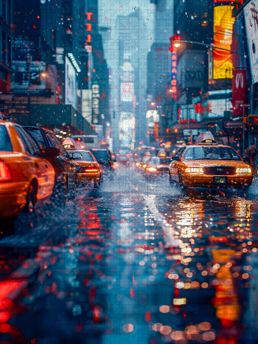 Großstadtleben im Regen - CALVENDO Foto-Puzzle'