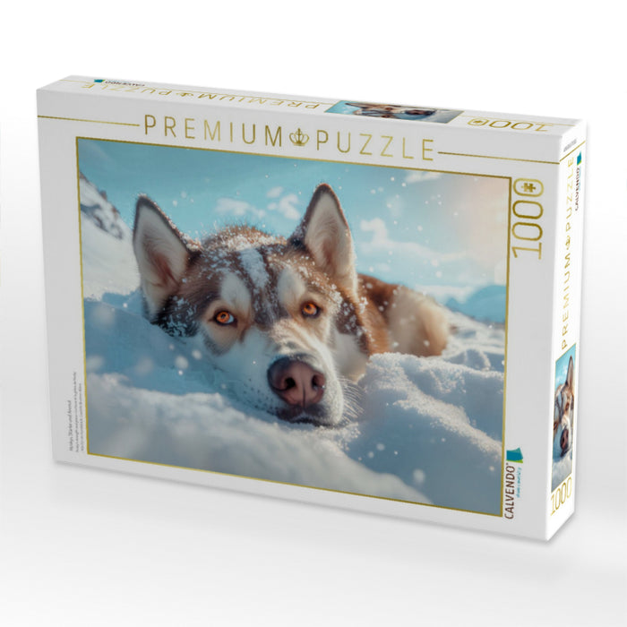 Huskys Stärke und Anmut - CALVENDO Foto-Puzzle'
