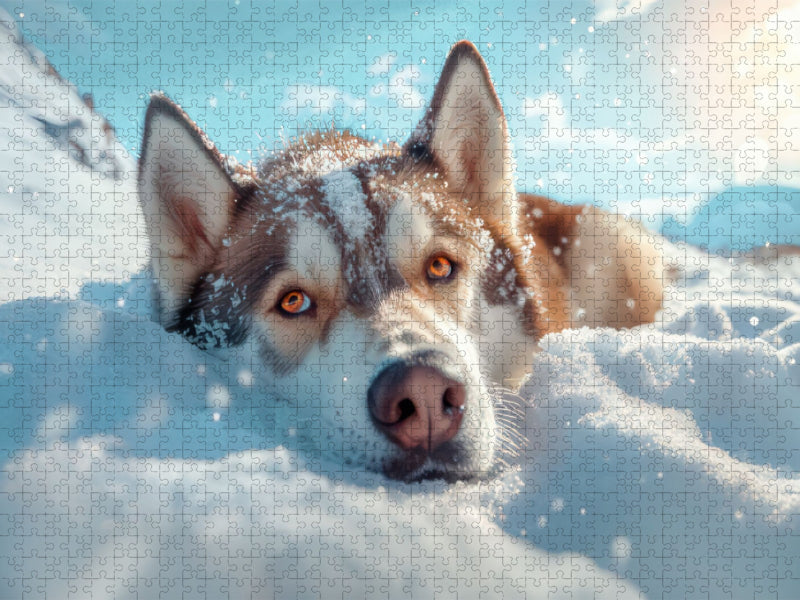 Huskys Stärke und Anmut - CALVENDO Foto-Puzzle'
