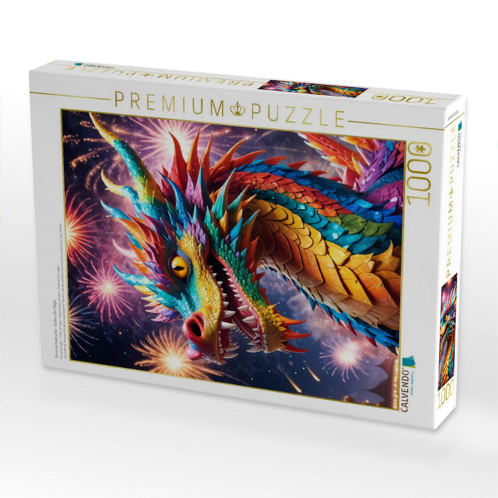 Feuerwerksdrache – Farben der Magie - CALVENDO Foto-Puzzle'
