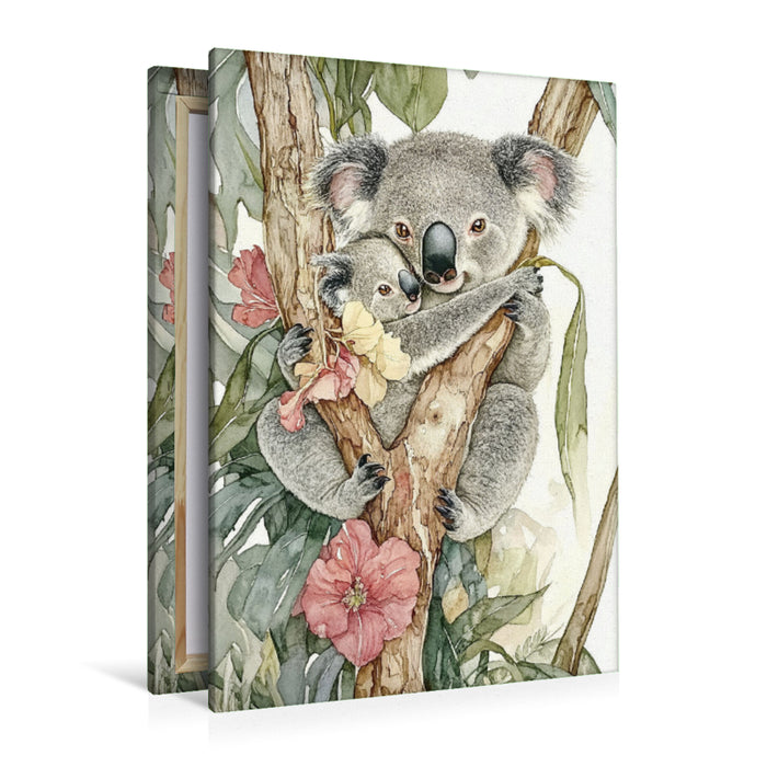 Premium Textil-Leinwand Ein Motiv aus dem Kalender Liebenswerte Tierillustrationen