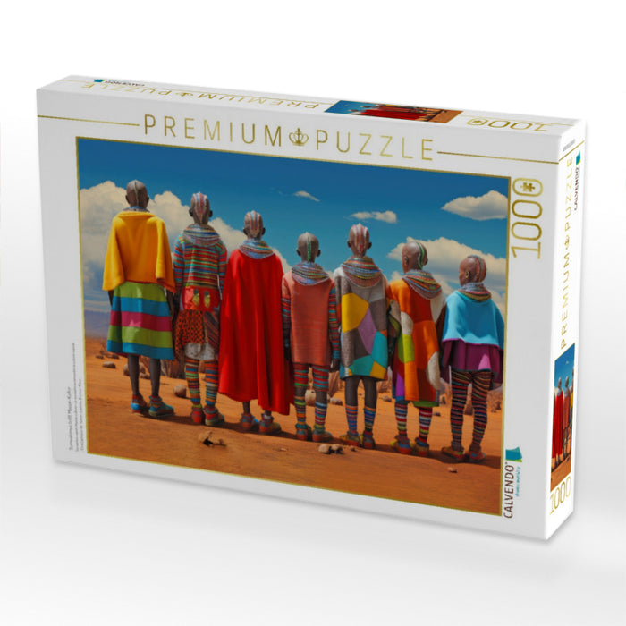 Surrealismus trifft Massai-Kultur - CALVENDO Foto-Puzzle'