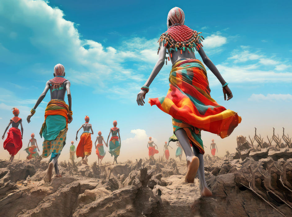 Surrealismus trifft Massai-Kultur - CALVENDO Foto-Puzzle'