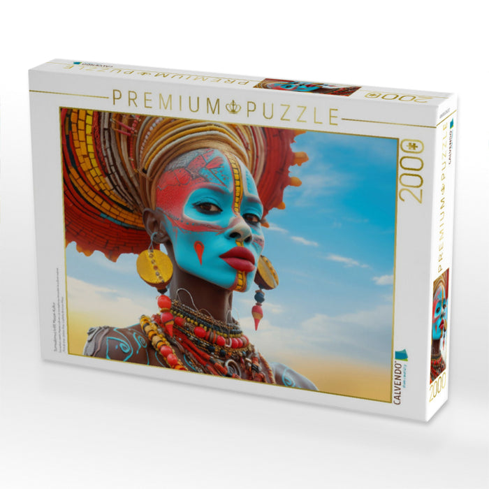 Surrealismus trifft Massai-Kultur - CALVENDO Foto-Puzzle'