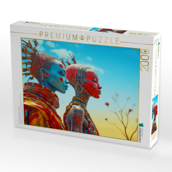 Surrealismus trifft Massai-Kultur - CALVENDO Foto-Puzzle'
