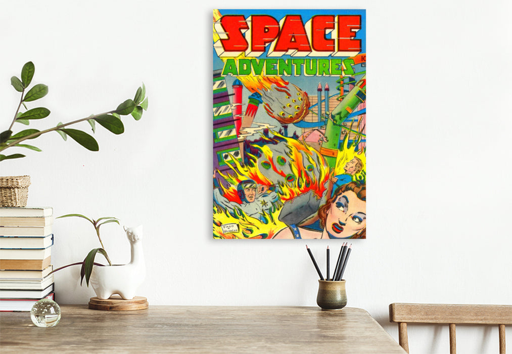 Premium Textil-Leinwand Space Adventures - Ein amerikanischer Comic