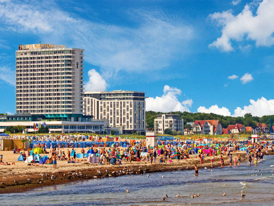 Am Warnemünder Strand - CALVENDO Foto-Puzzle'