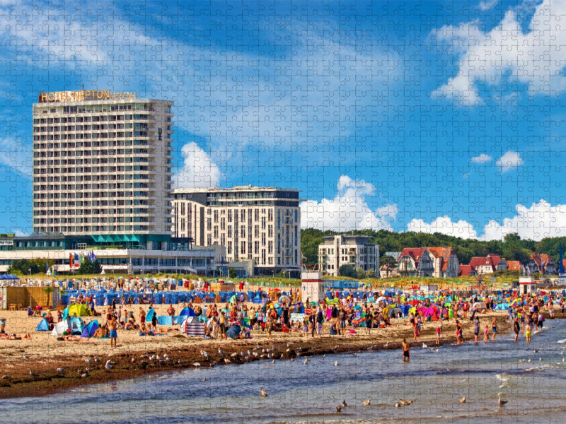 Am Warnemünder Strand - CALVENDO Foto-Puzzle'
