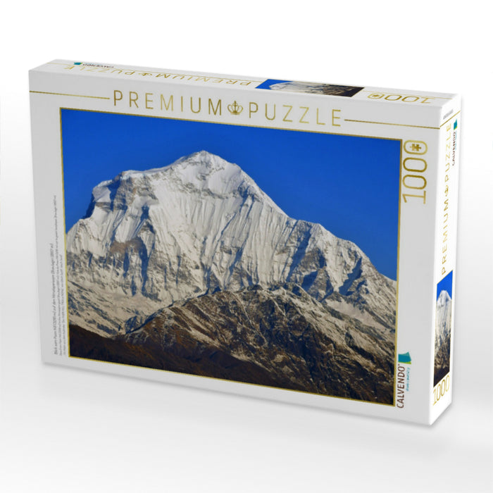 Blick vom Poon Hill (3210 m) auf den Himalayariesen Dhaulagiri (8167 m) - CALVENDO Foto-Puzzle'