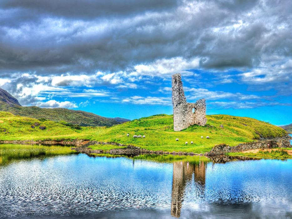 Ardvreck Castle in den schottischen Highlands am Loch Assynt - CALVENDO Foto-Puzzle'