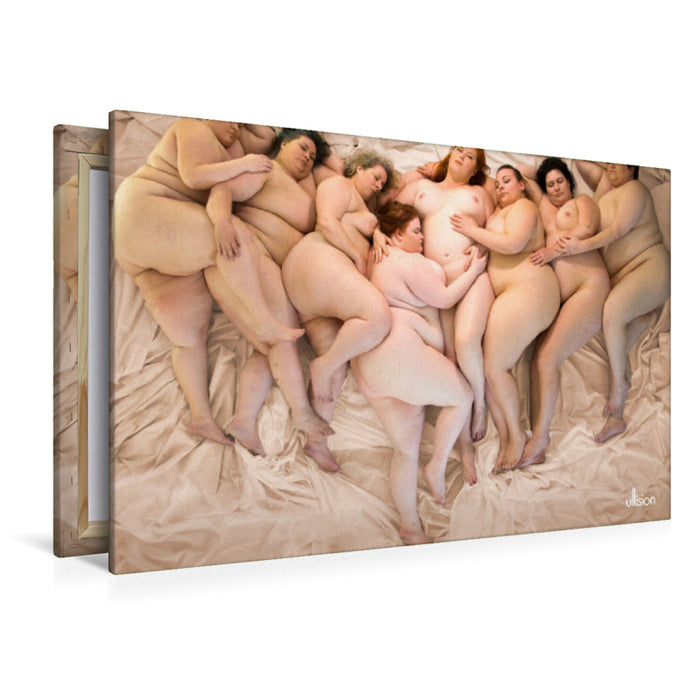 Premium Textil-Leinwand Kurvenstolz - Glamour