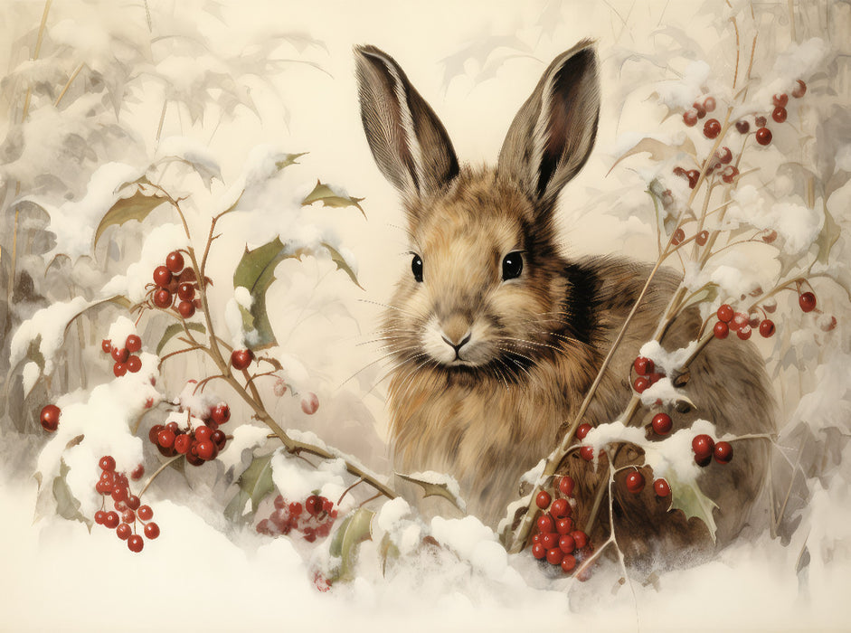 Hase im Schnee - CALVENDO Foto-Puzzle'