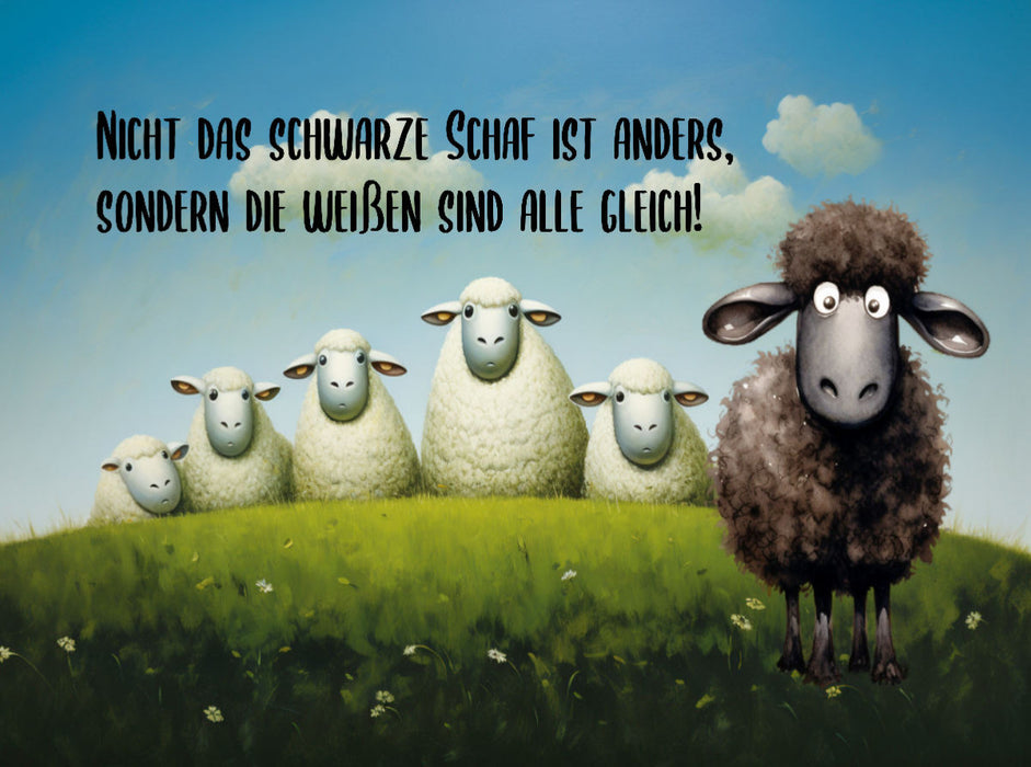 Schwarzes Schaf - CALVENDO Foto-Puzzle'