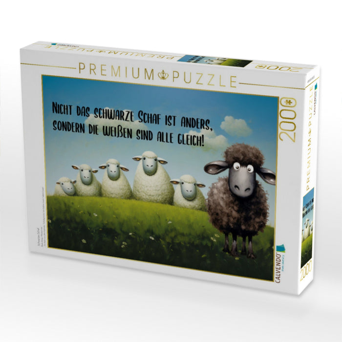 Schwarzes Schaf - CALVENDO Foto-Puzzle'