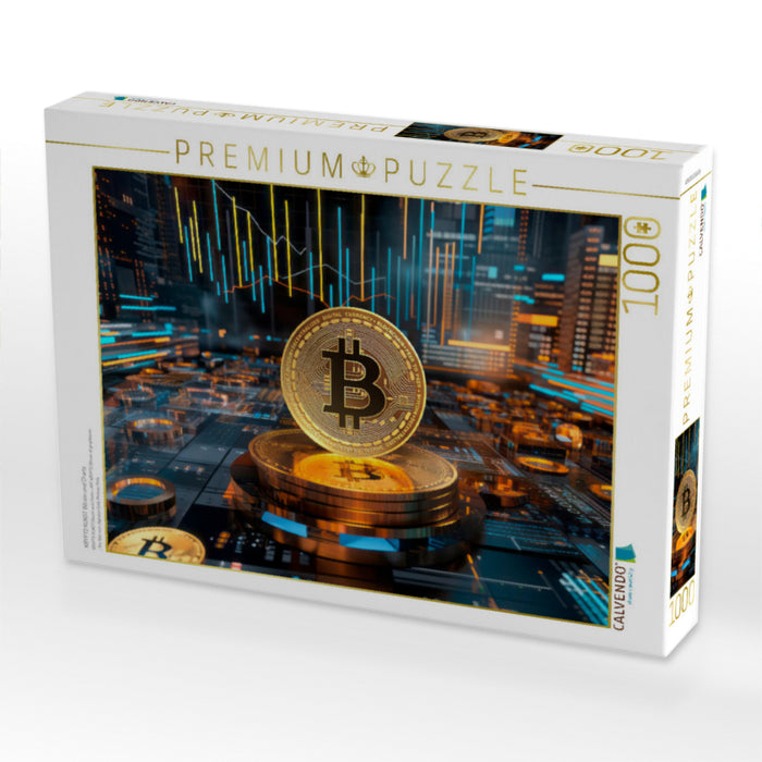 KRYPTO KUNST Bitcoin und Charts - CALVENDO Foto-Puzzle'