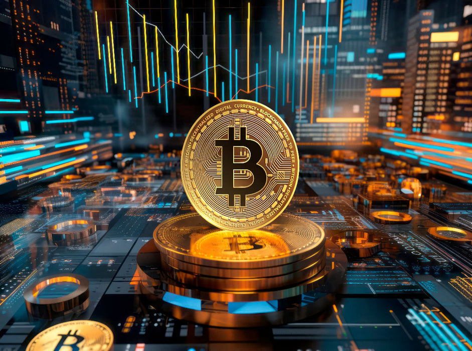 KRYPTO KUNST Bitcoin und Charts - CALVENDO Foto-Puzzle'
