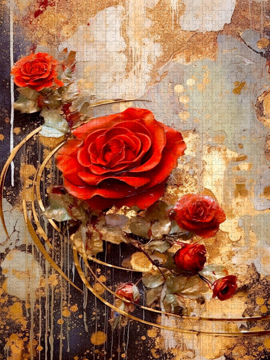 Rote Rosen - CALVENDO Foto-Puzzle'