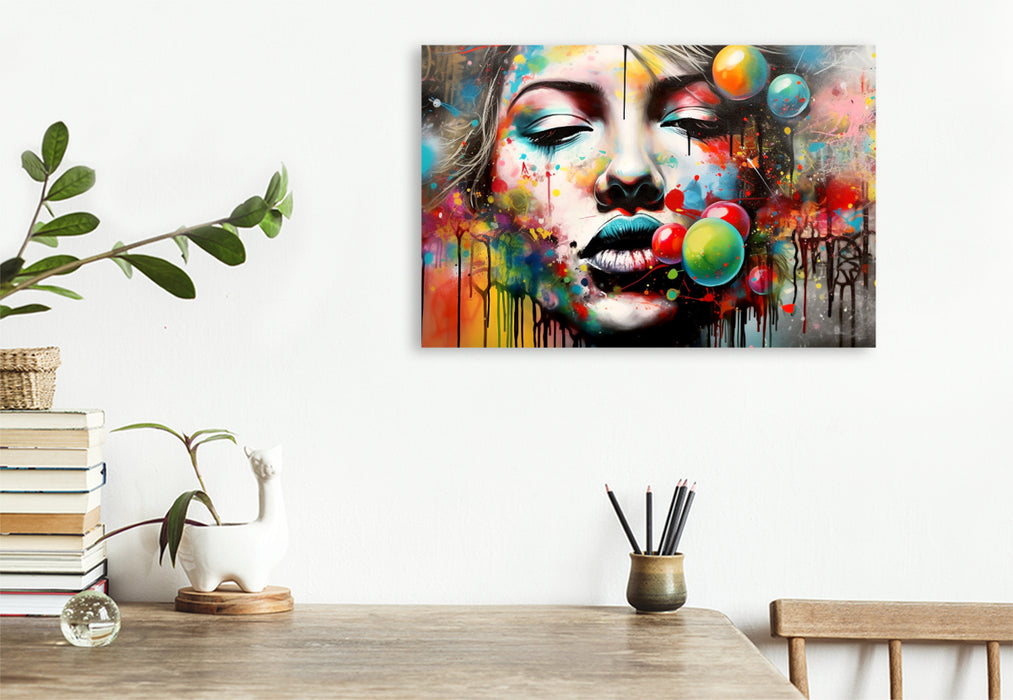 Premium Textil-Leinwand Ein Motiv aus dem Kalender Street Art Graffiti