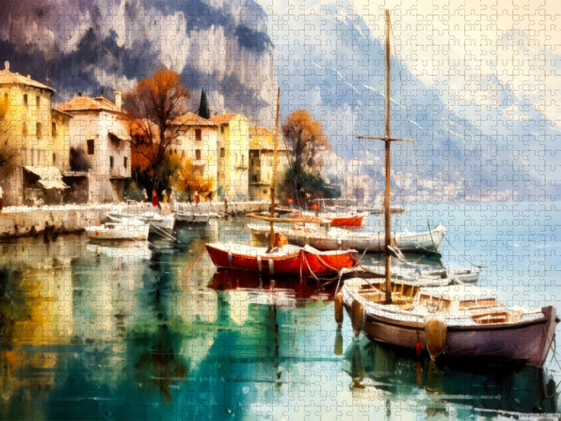 Boote vor Anker - CALVENDO Foto-Puzzle'