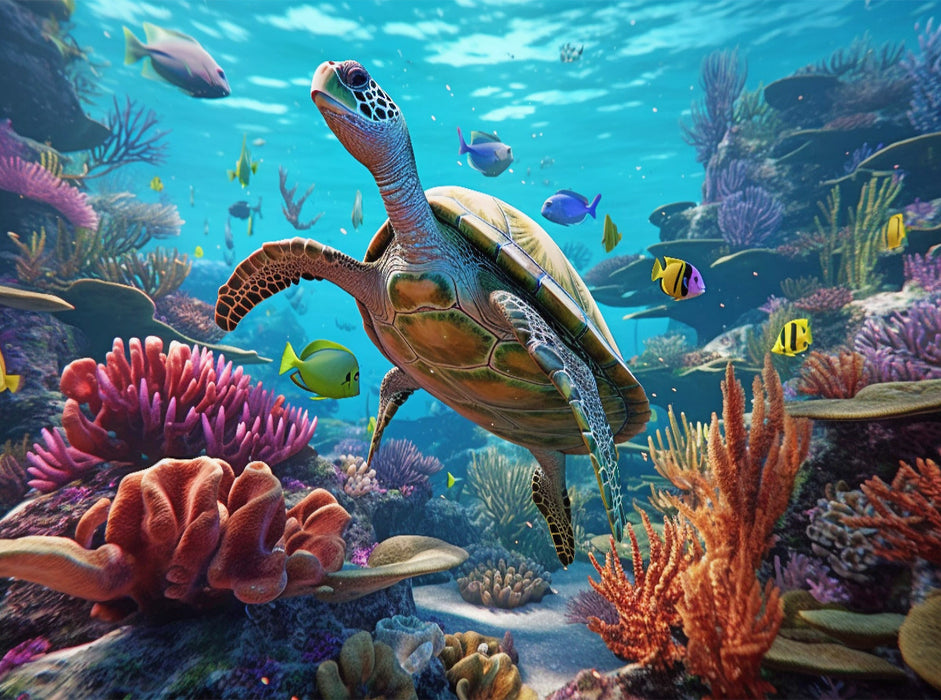 Die Riesenschildkröte - CALVENDO Foto-Puzzle'