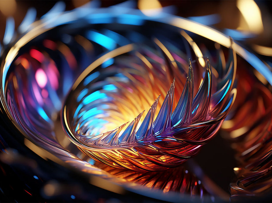 Selbstähnlichkeit in einer Pflanzenform - Fraktal in 3D - CALVENDO Foto-Puzzle'