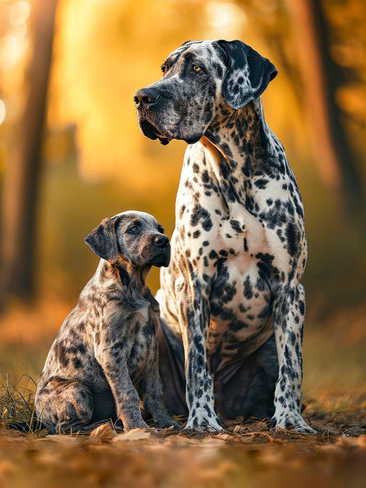 Deutsche Dogge, traute Zweisamkeit - CALVENDO Foto-Puzzle'