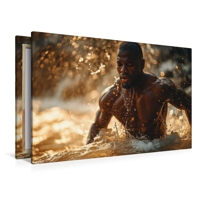 Premium Textil-Leinwand Die Energie des Wassers