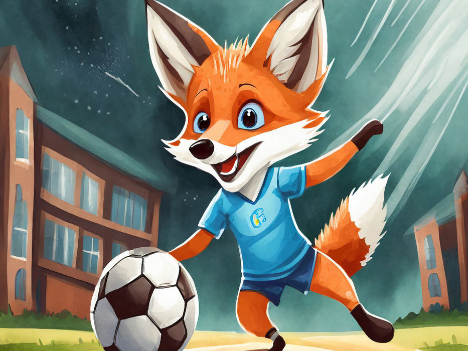 Ein Schlaufuchs beim Fußball spielen - CALVENDO Foto-Puzzle'