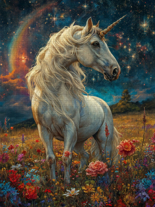 Einhornzauber unter Sternenhimmel - CALVENDO Foto-Puzzle'