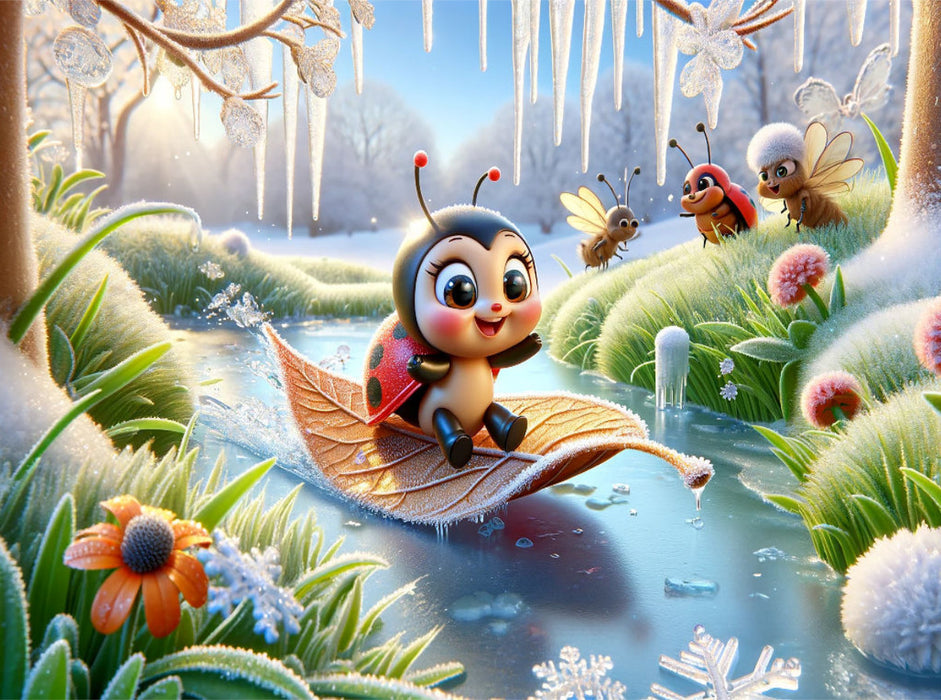 Erkundung des glitzernden Frosts - CALVENDO Foto-Puzzle'