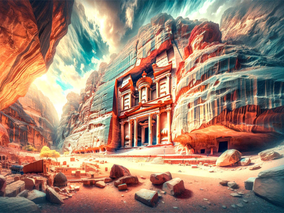 Petra - Das rosa Stadtjuwel (Neues Weltwunder) In Jordanien - CALVENDO Foto-Puzzle'