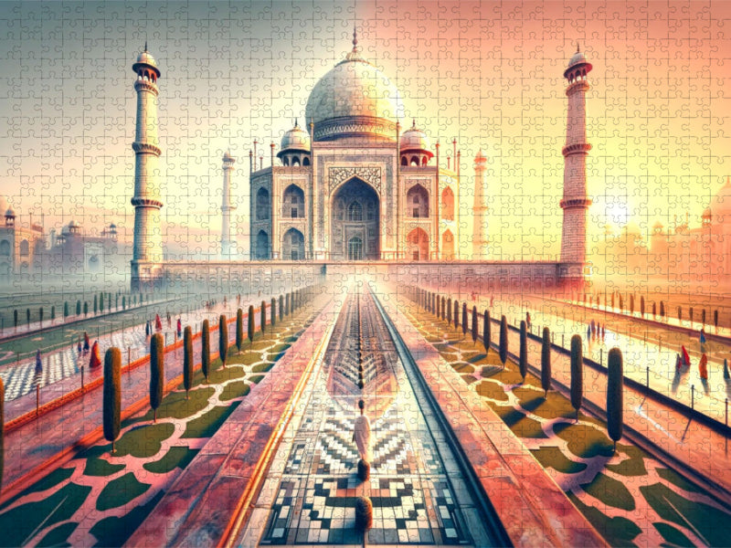 Taj Mahal - Monument der ewigen Liebe (Neues Weltwunder) in Indien - CALVENDO Foto-Puzzle'
