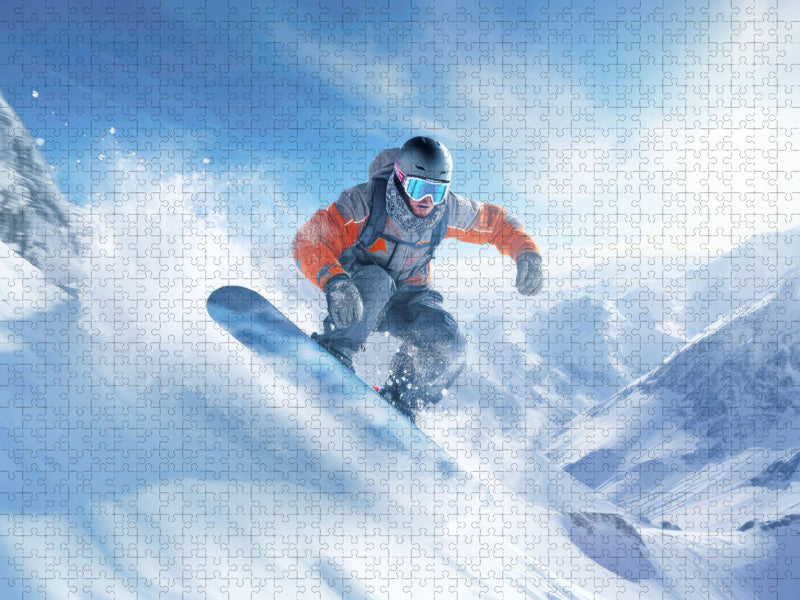 Snowboarder in Aktion - CALVENDO Foto-Puzzle'