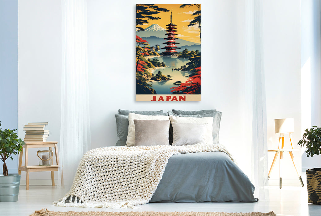Toile textile premium Découvrez les mystères du Japon 