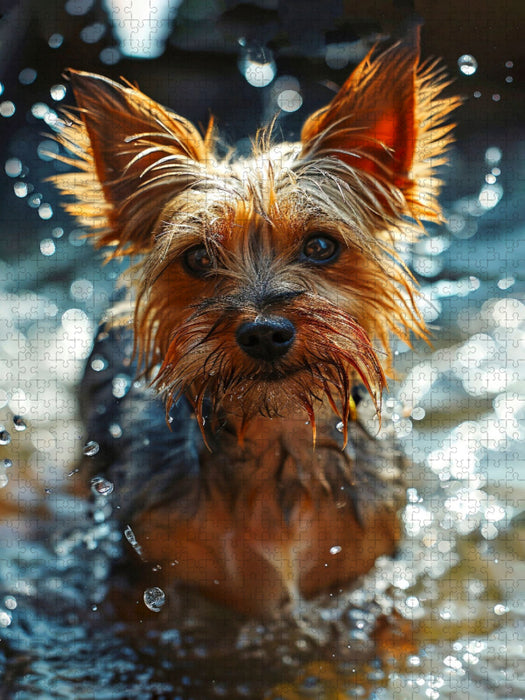 Das Wasser ist aber noch kalt - CALVENDO Foto-Puzzle'