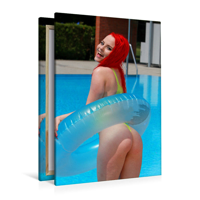 Premium Textil-Leinwand Pool Party