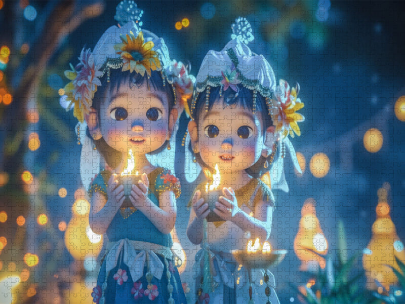 Lichterfest in Taiwan - CALVENDO Foto-Puzzle'