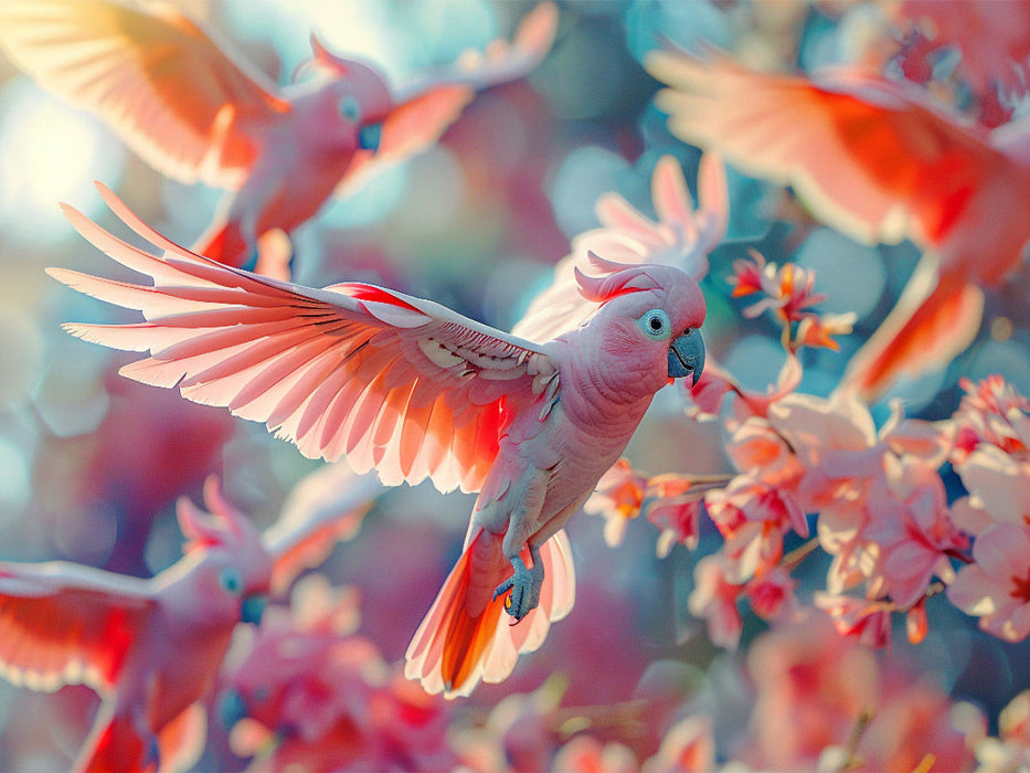 Rosakakadus im Flug in Australien - CALVENDO Foto-Puzzle'