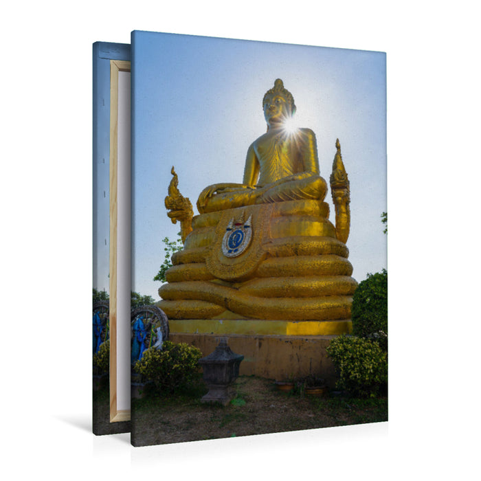 Premium Textil-Leinwand Golden Buddha Statue beim Big Buddha