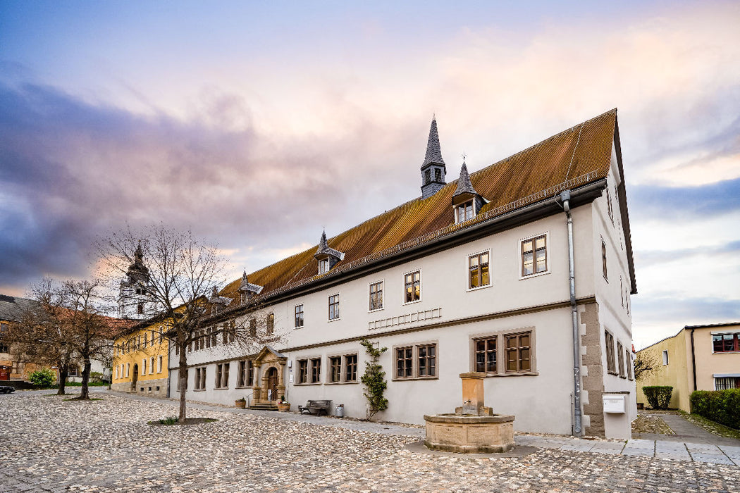 Premium Textil-Leinwand Stadtbibliothek am Schulplatz