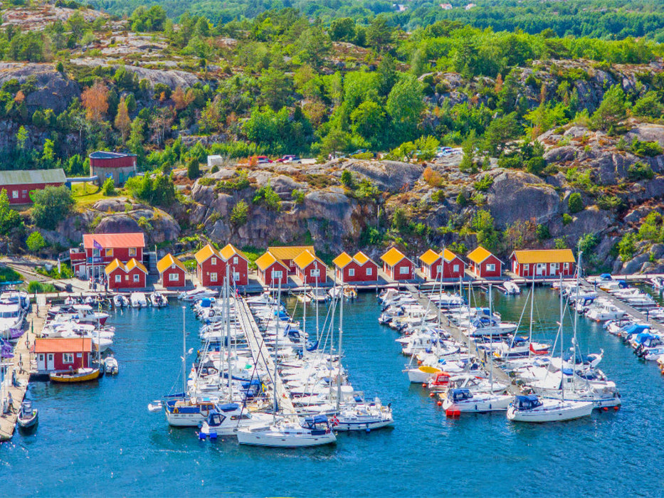 Schöner Hafen in Grebbestad - CALVENDO Foto-Puzzle'