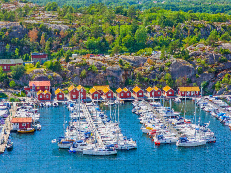 Schöner Hafen in Grebbestad - CALVENDO Foto-Puzzle'