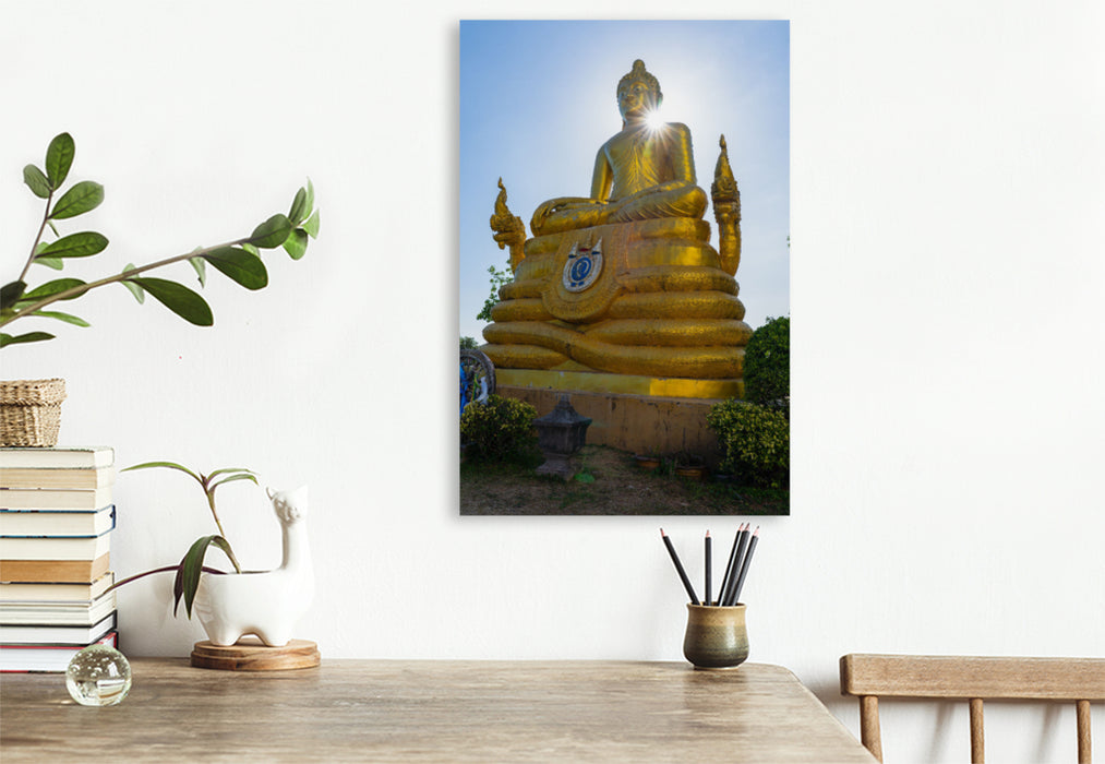 Premium Textil-Leinwand Golden Buddha Statue beim Big Buddha