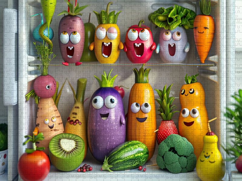 Gemüse Chor im Kühlschrank - CALVENDO Foto-Puzzle'